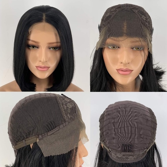 ?AILAE 14” BLACK STRAIGHT BOB LACE FRONT WIG*NWT*